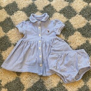 Ralph Lauren striped dress and bloomers NWOT